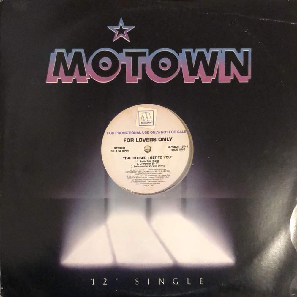 For Lovers Only The Closer I Get To You Vinyl Lp '94